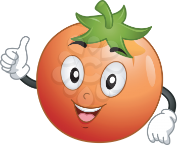 Mascot Illustration Featuring a Tomato