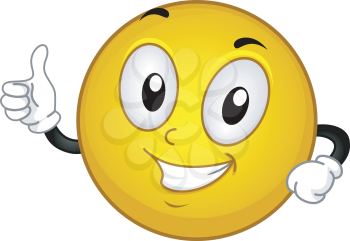 Illustration of a Smiley Giving a Thumbs Up