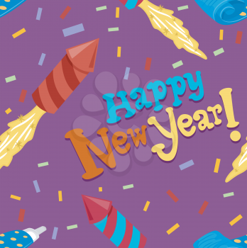 Royalty Free Clipart Image of a Happy New Year Background