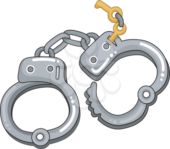 Royalty Free Clipart Image of Handcuffs