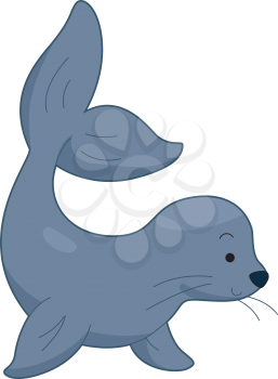 Royalty Free Clipart Image of a Sea Lion