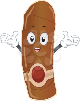 Royalty Free Clipart Image of a Cigar With Open Arms