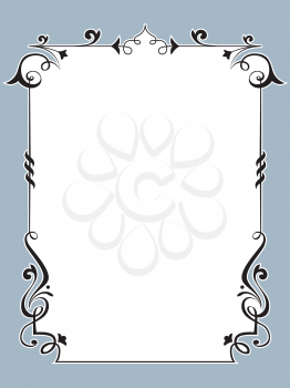 Illustration of a Frame Decorated with Vines
