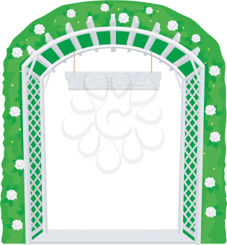 Illustration of a Trellis Acting as a Welcome Arch