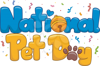 Text Illustration Celebrating National Pet Day