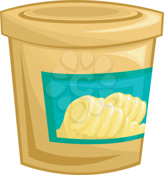Illustration of a Tightly Sealed Tub of Margarine