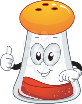 Mascot Illustration of Paprika Shaker Giving a Thumbs Up