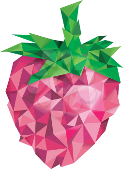 Illustration of an Abstract Strawberry Geometric Design