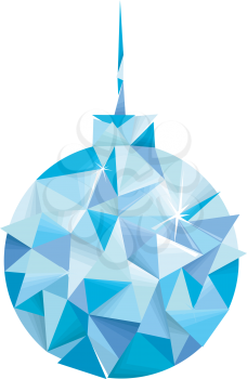 Illustration of an Abstract Christmas Ball Geometric Design