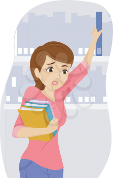 Illustration of a Teenage Girl Distressed Over Her Wet Underarms