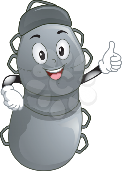 Illustration of Fitness and Martial Arts Dummy Mascot Showing an Okay Sign