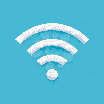 Illustration of a White Wifi Symbol Design Icon