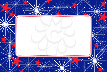 Royalty Free Clipart Image of a Red, White and Blue Frame