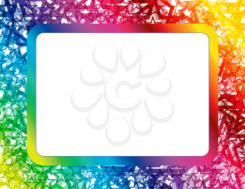 Royalty Free Clipart Image of a Colourful Frame