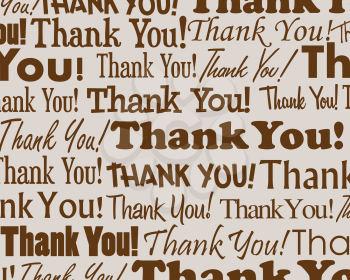 Royalty Free Clipart Image of a Thank You Background