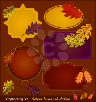 Royalty Free Clipart Image of an Autumn Leaf Background