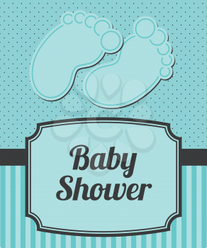 Royalty Free Clipart Image of a Baby Shower Invitation