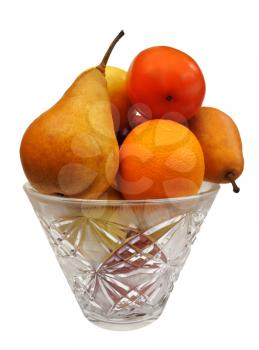 Royalty Free Photo of Fruits in a Crystal Dish