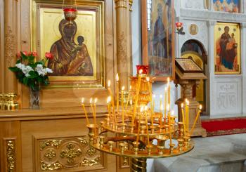 Royalty Free Photo of the Interior Details of he Holy Transfiguration Church of the Saviour and St. Evphrosinija Nunnery, Polotsk, Belarus