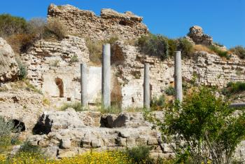 Royalty Free Photo of Ruins of an Ancient Temple Near the City of Ashqelon, Israel