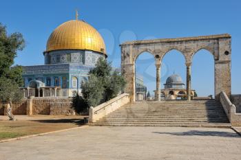 Royalty Free Photo of a Dome of the Rock on the Temple Mount in Jerusalem, Israel.