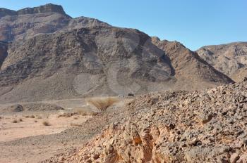 Landscapes and geological formations in the Timna Park in southern Israel