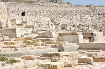 Graves on the Mount of Olives near Jerusalem.