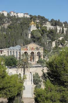 The holy places of the three religions in Israel - Kidron Valley and the Mount of Olives