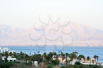 Coast of the Red Sea Gulf of Eilat in Israel