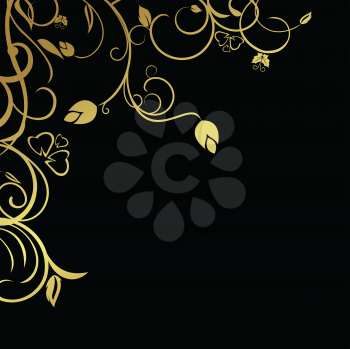 Royalty Free Clipart Image of a Decorative Floral Background