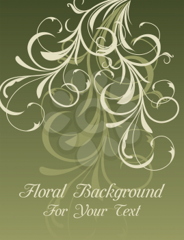 Royalty Free Clipart Image of a Floral Design