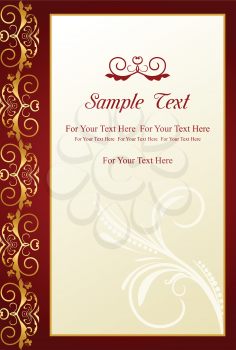 Royalty Free Clipart Image of a Greeting Card Template 