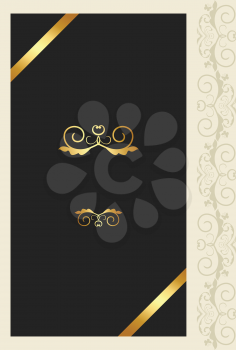 Royalty Free Clipart Image of an Ornate Card