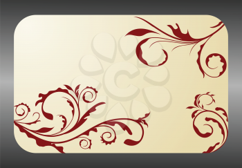 Royalty Free Clipart Image of a Floral Template