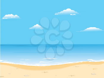 Royalty Free Clipart Image of a Beach