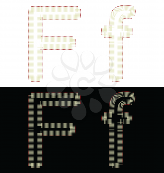 Royalty Free Clipart Image of Font Illustrations