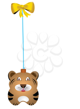 Royalty Free Clipart Image of a Tiger Toy