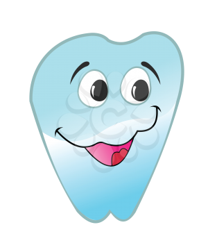 Royalty Free Clipart Image of a Smiling Tooth