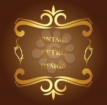 Royalty Free Clipart Image of a Vintage Template