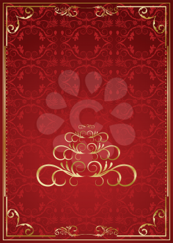 Royalty Free Clipart Image of an Ornate Christmas Background