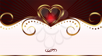 Illustration romantic card for valentine's day - vector