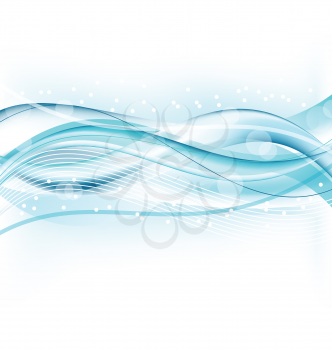 Illustration abstract water background, wavy design - vector 
