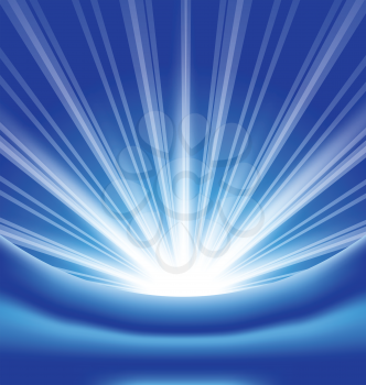 Illustration lens flare, abstract background - vector