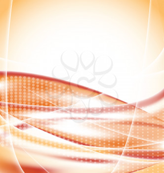 Illustration abstract orange background, design template - vector 