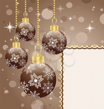 Illustration Christmas balls with space for text - vector