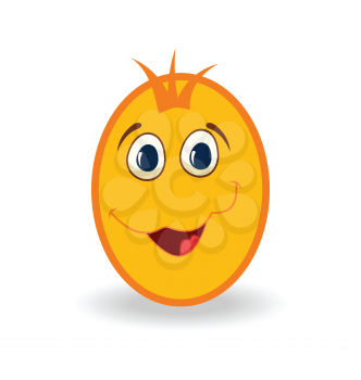Illustration easter egg character isolated on white background - vector