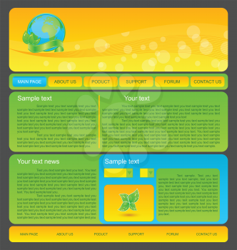 Illustration eco nature environmental web template - vector
