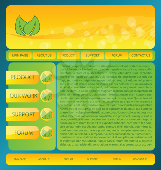Illustration eco friendly nature webdesign layout - vector