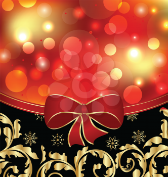 Illustration Christmas floral ornamental decoration for design packing - vector