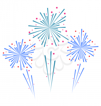 Illustration sketch abstract colorful exploding firework - vector